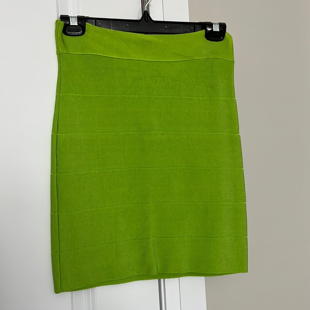 Bebe Bandage Lime Green Skirt